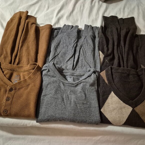 Prebundle: 2 Long Sleeves and 1 Pullover Sweater - Cotton - Picture 1 of 1